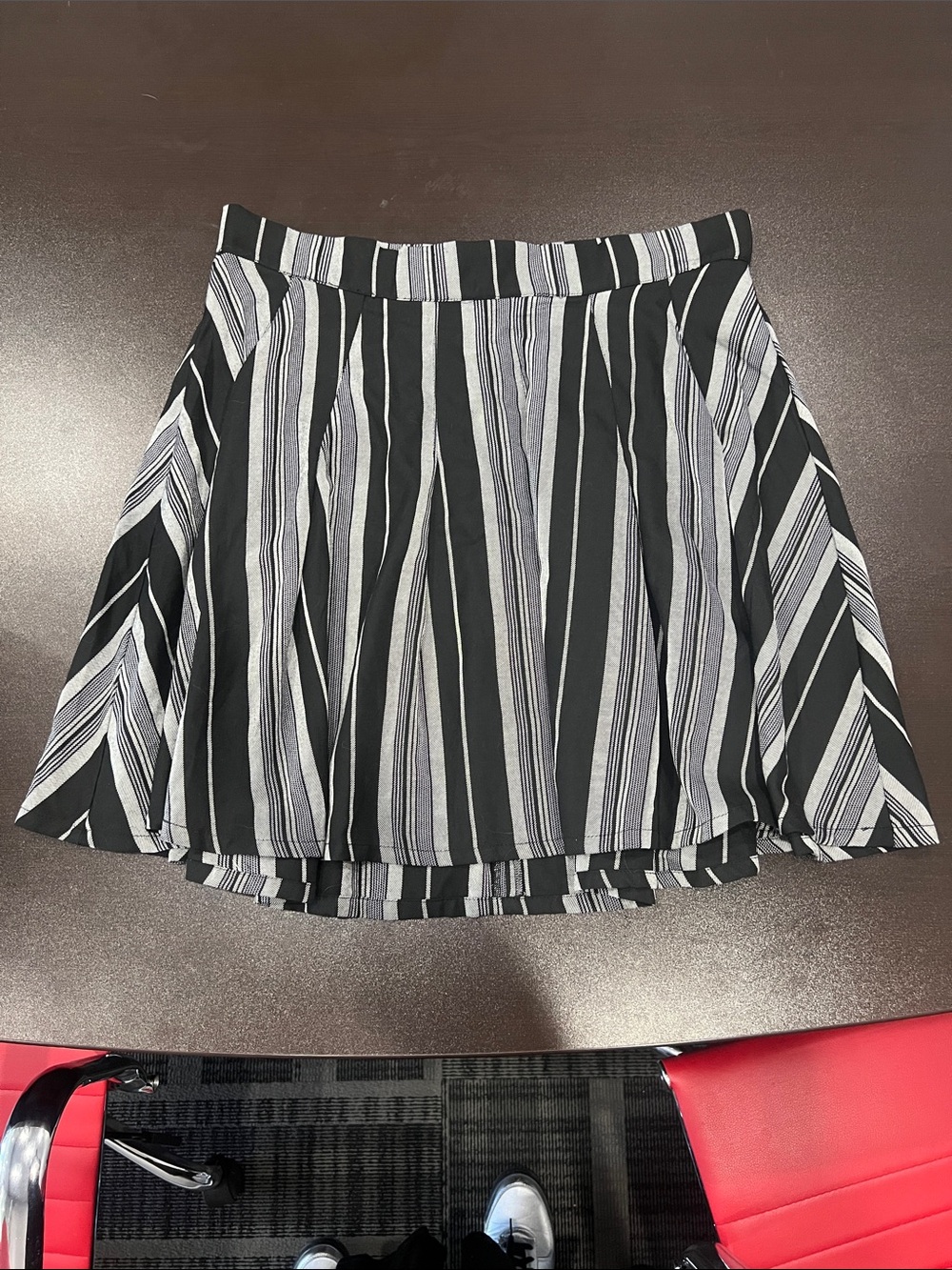 torrid Black and White Striped Circle Skirt